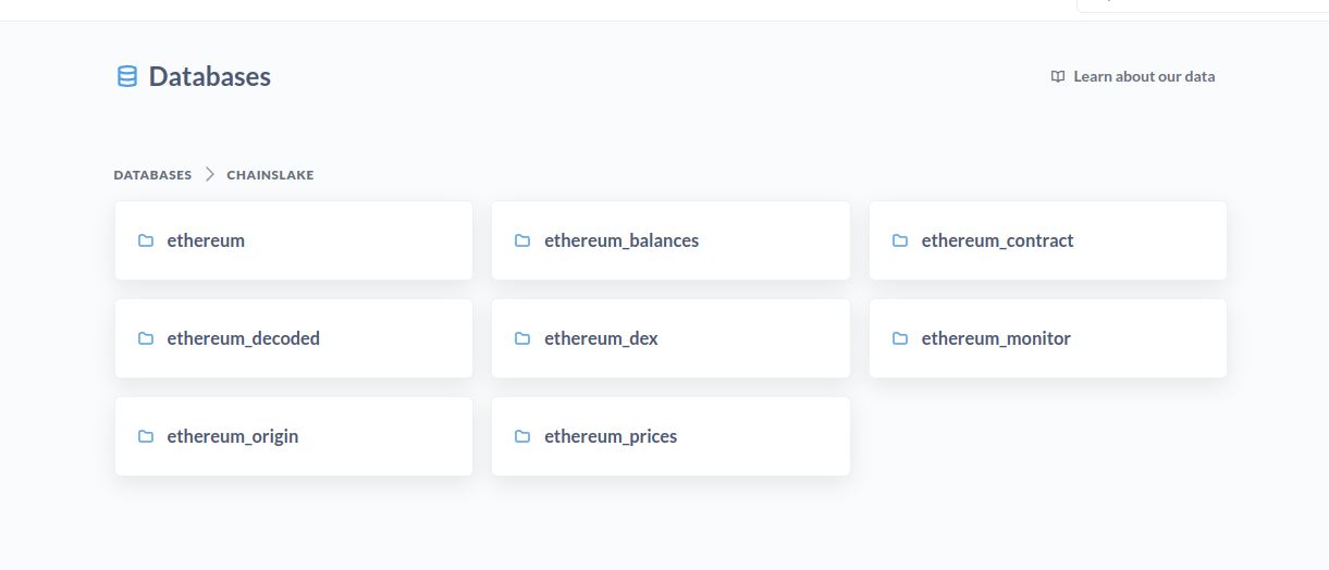 Data catalog